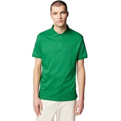 Tommy Hilfiger LIQUID COTTON ESSENTIAL REG POLO S/S Polo Herren, Green (Nouveau Green), S Tommy Hilfiger LIQUID COTTON ESSENTIAL REG POLO S/S Polo Herren, Green (Nouveau Green), S