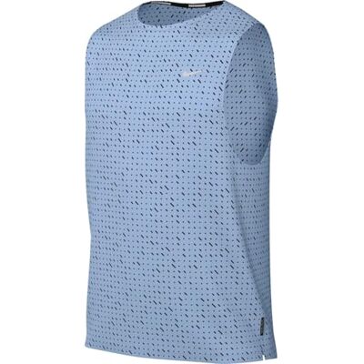 NIKE Herren Dri-Fit Breathe Miler Tank Top, Psychic Blue, XL NIKE Herren Dri-Fit Breathe Miler Tank Top, Psychic Blue, XL