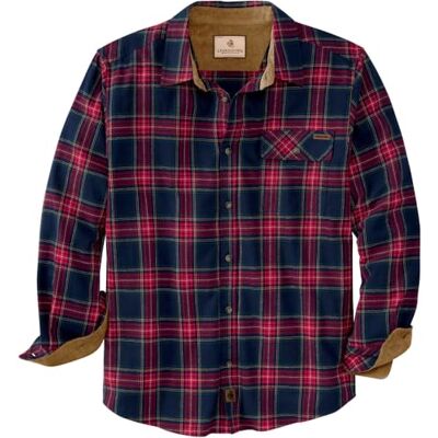 Legendary Whitetails Herren Buck Camp Shirt Hemd mit Button-Down-Kragen, Karomuster, Rot, 3XL/Tall Legendary Whitetails Herren Buck Camp Shirt Hemd mit Button-Down-Kragen, Karomuster, Rot, 3XL/Tall