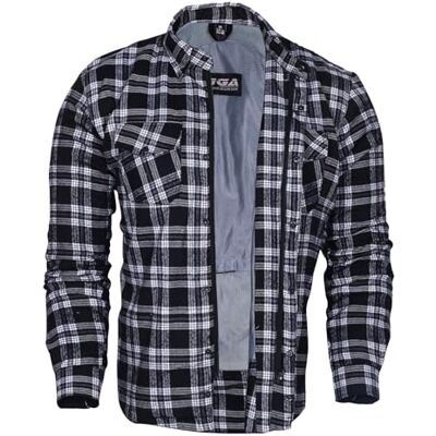 Bikers Gear Australia Herren Freizeit-Hemd mehrfarbig schwarz/weiß xl Bikers Gear Australia Herren Freizeit-Hemd mehrfarbig schwarz/weiß xl