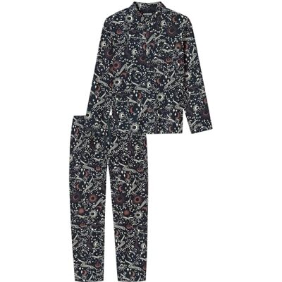 Schiesser Herren Schlafanzug lang mit Knopfleiste Flanell Nightwear Set Schiesser Herren Schlafanzug lang mit Knopfleiste Flanell Nightwear Set