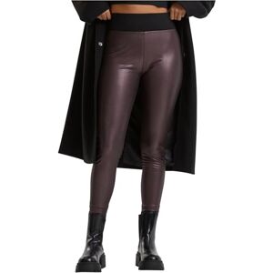 Urban Classics Damen Ladies Faux Leather High Waist Leggings Redwine, L Urban Classics Damen Ladies Faux Leather High Waist Leggings Redwine, L