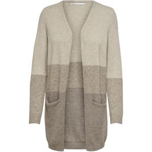 ONLY Damen Onlqueen L/S Long Cardigan KNT Noos Strickjacke, Sand Stripes/Beige Woodsmoke,S ONLY Damen Onlqueen L/S Long Cardigan KNT Noos Strickjacke, Sand Stripes/Beige Woodsmoke,S