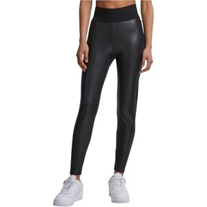 Urban Classics Damen Ladies Faux Leather High Waist Leggings Black, L Urban Classics Damen Ladies Faux Leather High Waist Leggings Black, L