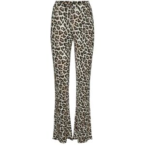 NOISY MAY Damen Flare Hose mit elastischem Bund und ausgestelltem Bein, Farben:Beige-Schwarz, Größe:XL NOISY MAY Damen Flare Hose mit elastischem Bund und ausgestelltem Bein, Farben:Beige-Schwarz, Größe:XL