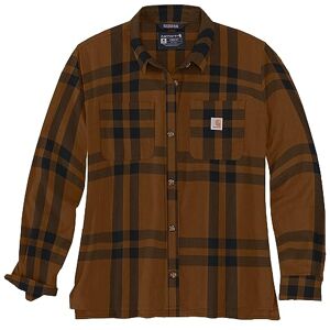 Carhartt Damen 105989 Rugged Flex Loose Fit Midweight Flanne, Braun meliert, S Carhartt Damen 105989 Rugged Flex Loose Fit Midweight Flanne, Braun meliert, S