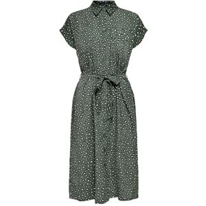 ONLY Damen Blusenkleid mit Bindegürtel Lockeres Midi Kurzarm Tunika Dress Knopfleiste ONLHANNOVER, Black/Aop:w. Sophie Flower, Größe:38 ONLY Damen Blusenkleid mit Bindegürtel Lockeres Midi Kurzarm Tunika Dress Knopfleiste ONLHANNOVER, Black/Aop:w. Sophie Flower, Größe:38