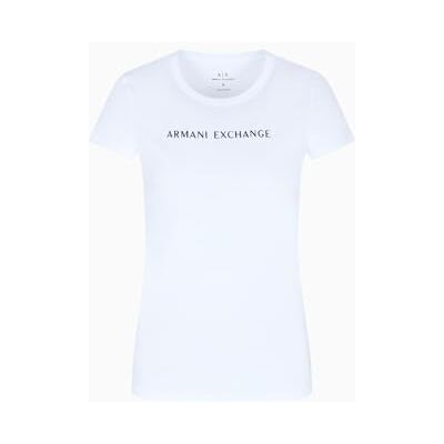 Giorgio Armani Women's Short Sleeve Front Bold Logo Lettering Slim fit, T-Shirt, White, L Giorgio Armani Women's Short Sleeve Front Bold Logo Lettering Slim fit, T-Shirt, White, L