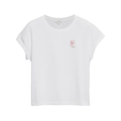 s.Oliver Damen T-Shirt – Relaxed Fit, Baumwolljersey, ärmellos mit Frontprint s.Oliver Damen T-Shirt – Relaxed Fit, Baumwolljersey, ärmellos mit Frontprint