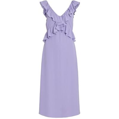 Vila Vielke V-Neck S/L Midi Dress/Dc/R Vila Vielke V-Neck S/L Midi Dress/Dc/R