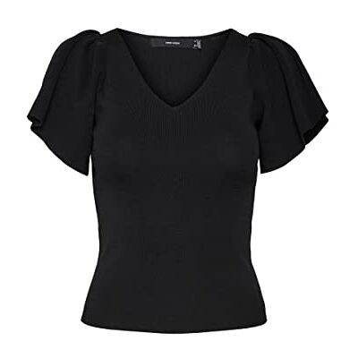 VERO MODA Damen Vmsasie Hr Wide Pant Noos Pullover, Schwarz, M EU VERO MODA Damen Vmsasie Hr Wide Pant Noos Pullover, Schwarz, M EU