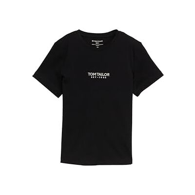 TOM TAILOR Damen 1045543 T-Shirt, 14482 Deep Black, M EU TOM TAILOR Damen 1045543 T-Shirt, 14482 Deep Black, M EU