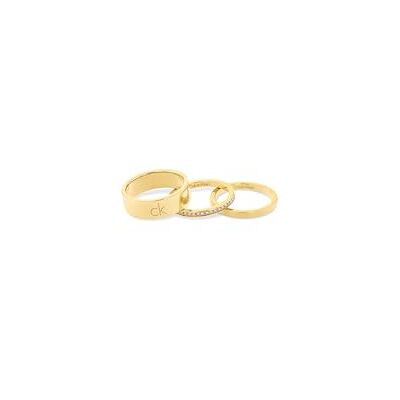 Calvin Set aus 3 Ringen für Damen Kollektion CK TRIO In Gelbgold verziert mit Kristallen 35000795D Calvin Set aus 3 Ringen für Damen Kollektion CK TRIO In Gelbgold verziert mit Kristallen 35000795D