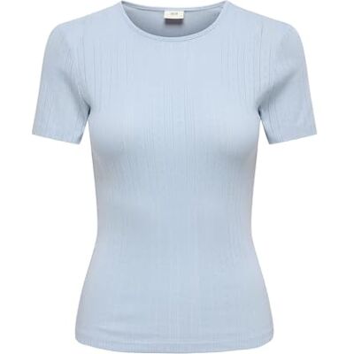 JDY Damen salsa Mia Life S/S O Neck Top JRS Dia, Cashmere Blue, XS JDY Damen salsa Mia Life S/S O Neck Top JRS Dia, Cashmere Blue, XS