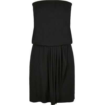 Urban Classics Ladies Viscose Short Bandeau Dress Black XL Urban Classics Ladies Viscose Short Bandeau Dress Black XL