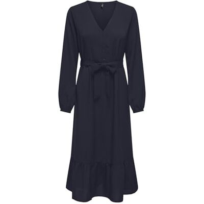 ONLY Damen Onlnova Life Elite Amy Long Dress Solid Kleid, Night Sky, X-Large ONLY Damen Onlnova Life Elite Amy Long Dress Solid Kleid, Night Sky, X-Large