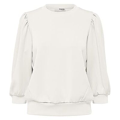 SELECTED FEMME Damen Bluse locker geschnitten Rundhalsausschnitt 3/4 Puffärmel modisch SELECTED FEMME Damen Bluse locker geschnitten Rundhalsausschnitt 3/4 Puffärmel modisch