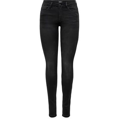 ONLY Damen ONLROYAL Life REG SK DNM BJ13963 NOOS Jeans, Schwarz Denim, S/34 ONLY Damen ONLROYAL Life REG SK DNM BJ13963 NOOS Jeans, Schwarz Denim, S/34