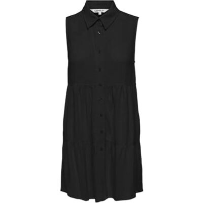 ONLY Blusenkleid Damen, Schwarz, M ONLY Blusenkleid Damen, Schwarz, M
