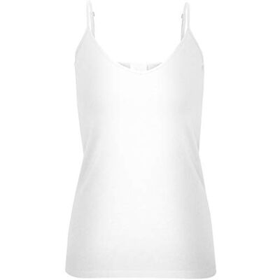 VERO MODA Damen Top VMMAXI My Soft V Singlet NOOS, Gr. 40 (Herstellergröße: L), Weiß (Bright White) VERO MODA Damen Top VMMAXI My Soft V Singlet NOOS, Gr. 40 (Herstellergröße: L), Weiß (Bright White)
