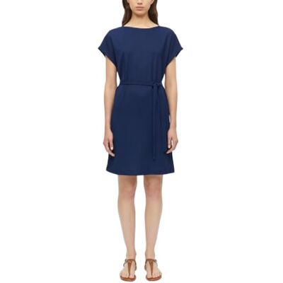 s.Oliver Damen Jersey-Kleid – Relaxed Fit, Rundhalsausschnitt, überschnittene Schultern, Bindegürtel s.Oliver Damen Jersey-Kleid – Relaxed Fit, Rundhalsausschnitt, überschnittene Schultern, Bindegürtel