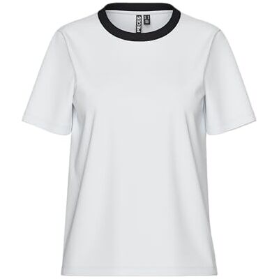 PIECES Damen Pcria Ss Solid Tee Noos Bc T-Shirt 17140802 ,Bright White ,M PIECES Damen Pcria Ss Solid Tee Noos Bc T-Shirt 17140802 ,Bright White ,M
