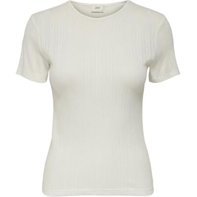 JDY Damen salsa Mia Life S/S O Neck Top JRS Dia, Cloud Dancer, X-Large JDY Damen salsa Mia Life S/S O Neck Top JRS Dia, Cloud Dancer, X-Large