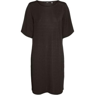 VERO MODA Damen Vmkanva 2/4 Tee Dress JRS Ga, Chocolate Torte, Large VERO MODA Damen Vmkanva 2/4 Tee Dress JRS Ga, Chocolate Torte, Large