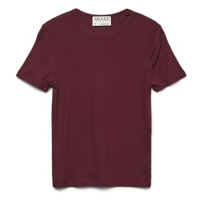 VERO MODA Damen Awirwina Ss O-Neck T-Shirt Noos, Zinfandel, XL VERO MODA Damen Awirwina Ss O-Neck T-Shirt Noos, Zinfandel, XL