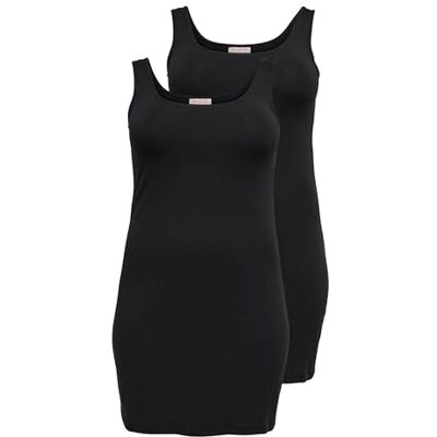 ONLY Carmakoma Damen Cartime Life Longtank Top 2Pack JRS Noos, Black, Large (2er Pack) ONLY Carmakoma Damen Cartime Life Longtank Top 2Pack JRS Noos, Black, Large (2er Pack)