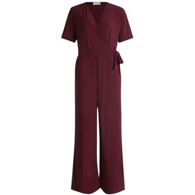 Cartoon Damen Jumpsuit mit Bindegürtel 40, Dark Aubergine Cartoon Damen Jumpsuit mit Bindegürtel 40, Dark Aubergine