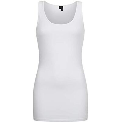 VERO MODA Damen Tank Top VMMaxi My Soft Long Basic Damentop 10185110 Bright White M VERO MODA Damen Tank Top VMMaxi My Soft Long Basic Damentop 10185110 Bright White M