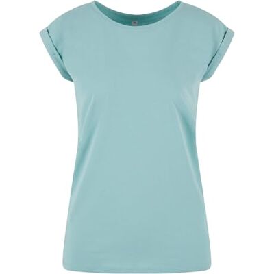 Build Your Brand Damen T-Shirt Ladies Extended Shoulder Tee, lang geschnittenes T-Shirt für Frauen, Baumwolle, Bluemint, 3XL Build Your Brand Damen T-Shirt Ladies Extended Shoulder Tee, lang geschnittenes T-Shirt für Frauen, Baumwolle, Bluemint, 3XL