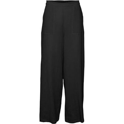 VERO MODA Damen Vmnatali Nia Hw Pant WVN Hose, Schwarz, L EU VERO MODA Damen Vmnatali Nia Hw Pant WVN Hose, Schwarz, L EU