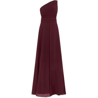 Apart Damen One-Shoulder Abendkleid, Bodenlanges Chiffonkleid, gefütterter Oberteil, Seitenschlitz, trägerloses Partykleid, rückenfreies Festkleid, Elegantes Hochzeitsgastkleid Apart Damen One-Shoulder Abendkleid, Bodenlanges Chiffonkleid, gefütterter Oberteil, Seitenschlitz, trägerloses Partykleid, rückenfreies Festkleid, Elegantes Hochzeitsgastkleid