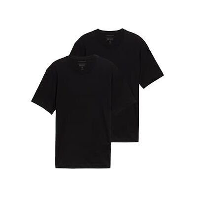 TOM TAILOR Herren Doppelpack T-Shirts mit Rundhalsausschnitt aus Baumwolle, 29999, Schwarz, XXL TOM TAILOR Herren Doppelpack T-Shirts mit Rundhalsausschnitt aus Baumwolle, 29999, Schwarz, XXL