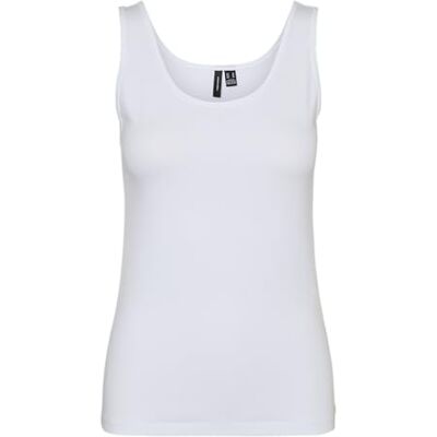 VERO MODA Damen Vmlulu Uu Tank Top JRS Ga Noos, Bright White, Small VERO MODA Damen Vmlulu Uu Tank Top JRS Ga Noos, Bright White, Small