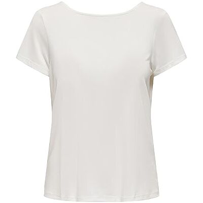 ONLY Damen Onlfree Life S/S O-string Modal Top Jrs, Cloud Dancer, S ONLY Damen Onlfree Life S/S O-string Modal Top Jrs, Cloud Dancer, S
