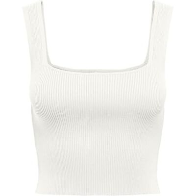 ONLY Onltatianna Sl Cropped Square Neck KNT ONLY Onltatianna Sl Cropped Square Neck KNT