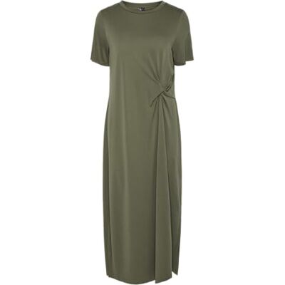 PIECES Pcanora Ss O-Neck Midi Knot Dress Bc PIECES Pcanora Ss O-Neck Midi Knot Dress Bc