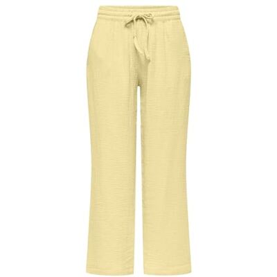 JDY Damen theis Life Wide Pant WVN Noos Hose Mit Weitem Bein Und Hohem Bund Und Seitentaschen, French Vanilla, (L) W x 32L JDY Damen theis Life Wide Pant WVN Noos Hose Mit Weitem Bein Und Hohem Bund Und Seitentaschen, French Vanilla, (L) W x 32L