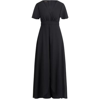 Apart Damen Chiffon Jumpsuit, Tiefer V-Ausschnitt Abendkleid, Kurze Volant-Ärmel, Weites Bein Cape Style Hose, Elegantes Sommer Outfit, Ideal als Brautjungfern Kleid, Hochzeitsgäste Kleid Apart Damen Chiffon Jumpsuit, Tiefer V-Ausschnitt Abendkleid, Kurze Volant-Ärmel, Weites Bein Cape Style Hose, Elegantes Sommer Outfit, Ideal als Brautjungfern Kleid, Hochzeitsgäste Kleid