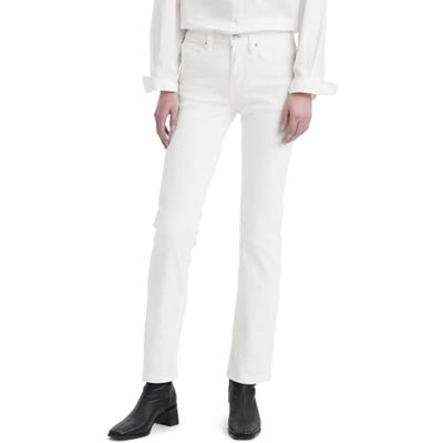 Levi's Damen Jeanshose 314 Shaping mit Stretch-Anteil, Straight Fit, Weiß (Soft Clean White), W28/L34 Levi's Damen Jeanshose 314 Shaping mit Stretch-Anteil, Straight Fit, Weiß (Soft Clean White), W28/L34