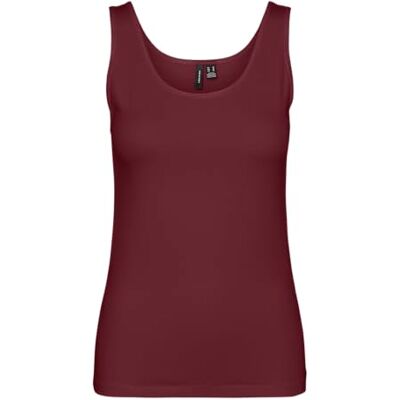 VERO MODA Damen Vmlulu Uu Tank Top JRS Ga Noos, Tawny Port, Small VERO MODA Damen Vmlulu Uu Tank Top JRS Ga Noos, Tawny Port, Small