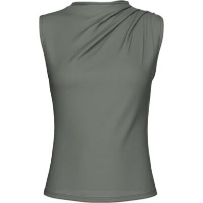 PIECES Pcmadison Sl Draped Top JRS Noos Bc PIECES Pcmadison Sl Draped Top JRS Noos Bc