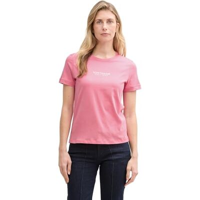 TOM TAILOR Damen 1045543 T-Shirt, 15116 Bright Rose, S EU TOM TAILOR Damen 1045543 T-Shirt, 15116 Bright Rose, S EU