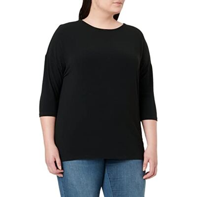 ONLY Carmakoma Damen Carlamour 3/4 Jrs Noos Top, Schwarz, EU L-50/52 Große Größen ONLY Carmakoma Damen Carlamour 3/4 Jrs Noos Top, Schwarz, EU L-50/52 Große Größen