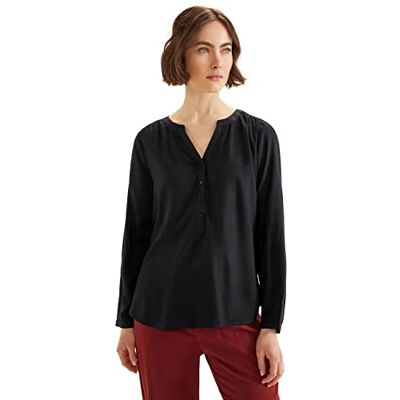 Street One Basic Bluse in Unifarbe Street One Basic Bluse in Unifarbe