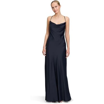 Vera Mont Damen Abendkleid mit Wasserfallausschnitt 44, Night Sky Vera Mont Damen Abendkleid mit Wasserfallausschnitt 44, Night Sky