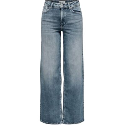 ONLY Female Jeans mit weitem Bein ONLMADISON Hohe Taille Weiter Beinschnitt Jeans ONLY Female Jeans mit weitem Bein ONLMADISON Hohe Taille Weiter Beinschnitt Jeans